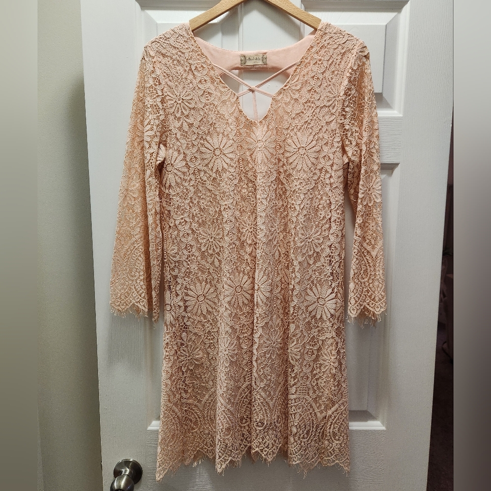 Pink lace Altar'd State dress